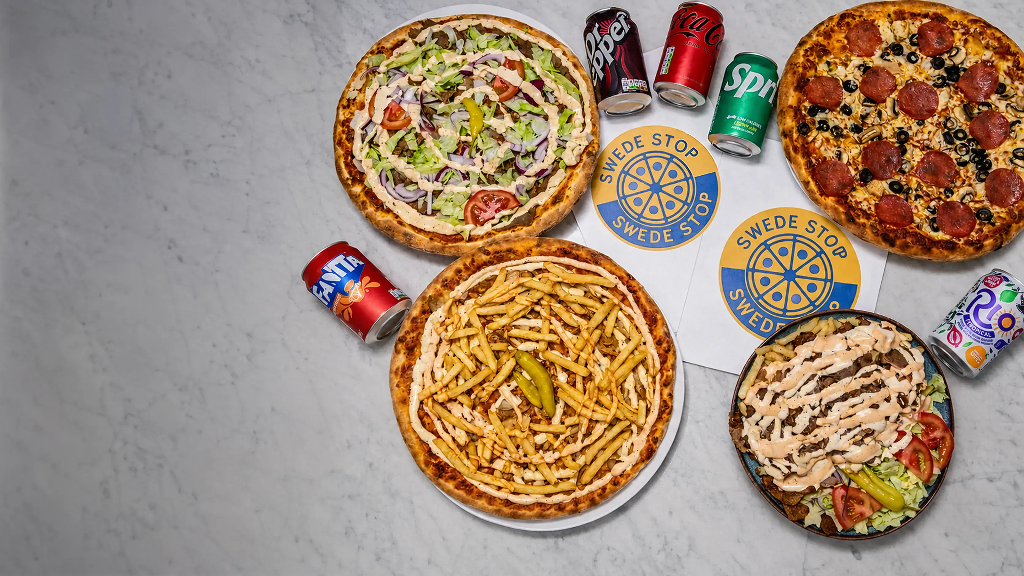 Swede Stop Swedish pizza selection